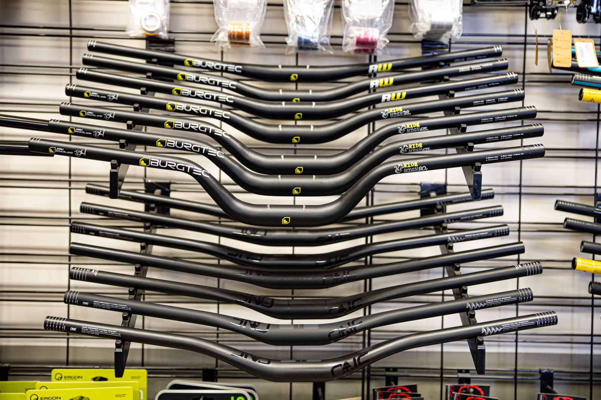 mountain bike handle bars at the Hub Pisgah