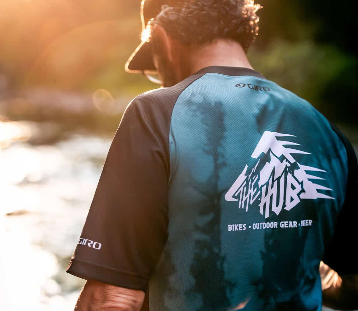 Mountain bike jersey at the Hub Pisgah in Brevard